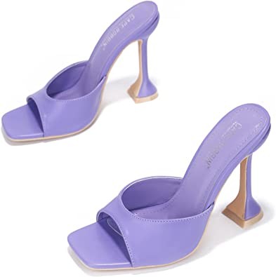 Cape Robbin Lithe Women's Sexy High Heels, Square Open Toe Shoes